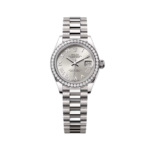 Rolex Lady-Datejust 28mm 279139RBR-0007 Silver Roman Dial White Gold Bracelet