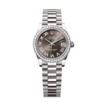 Rolex Datejust m278289RBR-0017 Dark Grey Dial White Gold President Watch