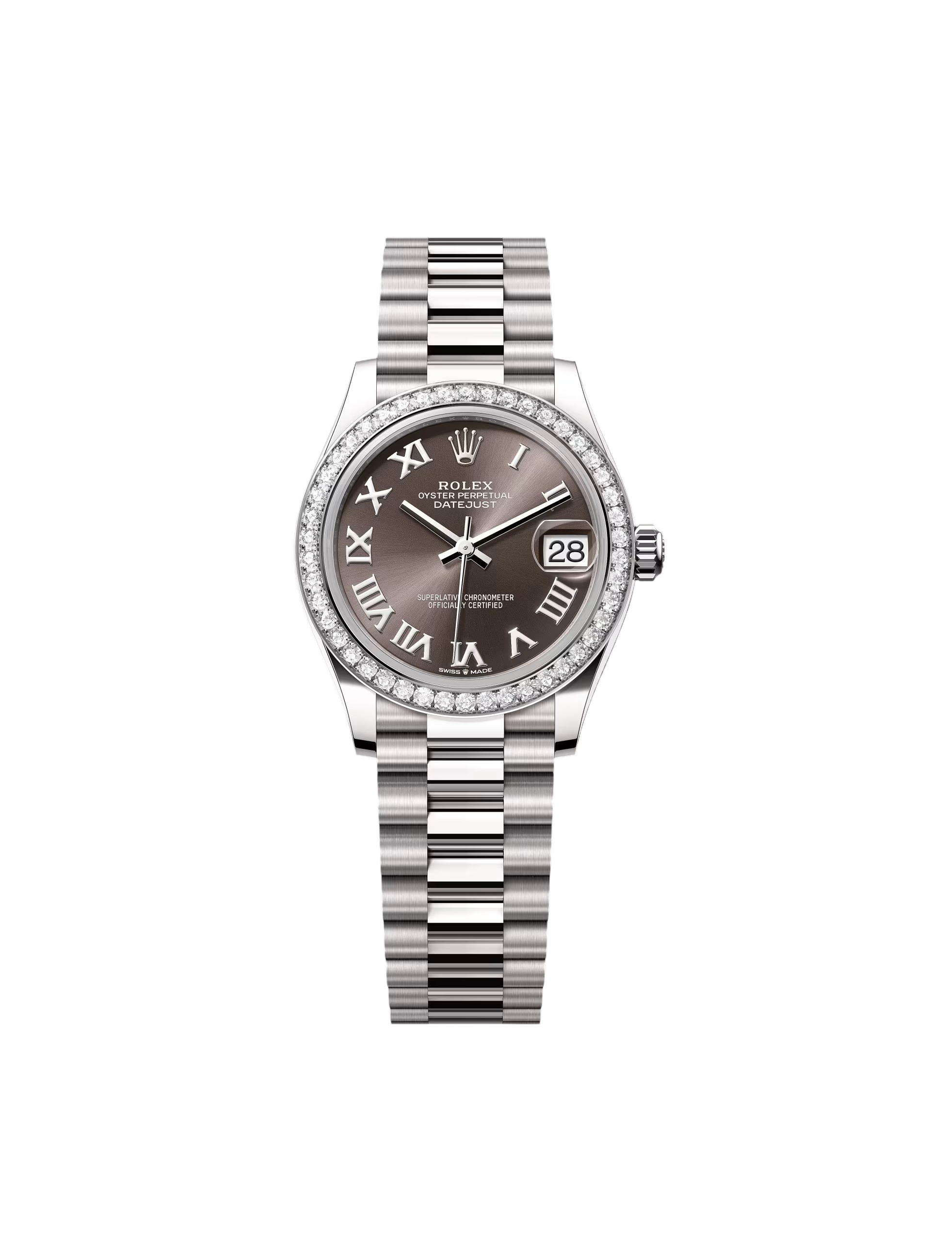 007C524E-04B6-BA36-1075-0F7CF5B14696.png Rolex Datejust m278289RBR-0017 Dark Grey Dial White Gold President Watch - Image 1