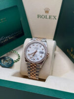 Rolex  Datejust 36mm 126281 Silver Palm Motif Diamond Dial Oyster Bracelet - Image 5