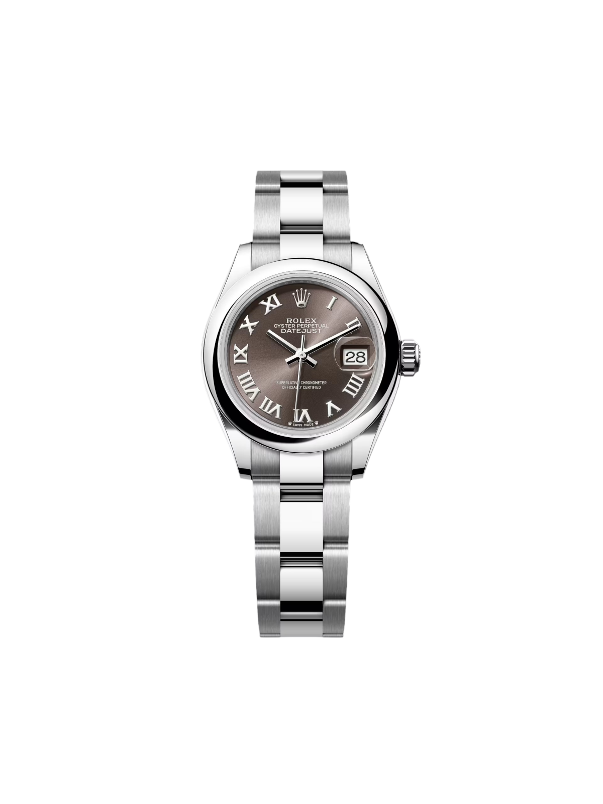 012697F3-2692-FD1C-8CEF-E03C465C91F5.png Rolex Lady-Datejust 28mm m279160 Oyster Perpetual Dark Grey Dial Oyster Bracelet - Image 1