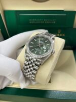 Rolex  Datejust 36mm 126284 Olive Green Dial Jubilee Bracelet - Image 8