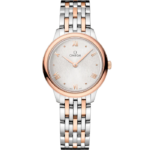 Omega De Ville Prestige 27.5 mm Silver Dial 18k Yellow Gold Bracelet 434.20.28.60.02.001