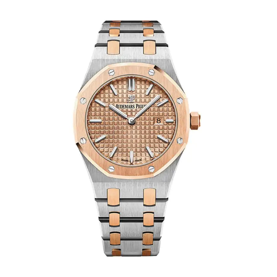 01EB8746-4DCD-3B69-C0EA-FFBA5B01E773.jpg Audemars Piguet Two Tone 33MM Royal Oak Automatic Watch for Womens - Image 1
