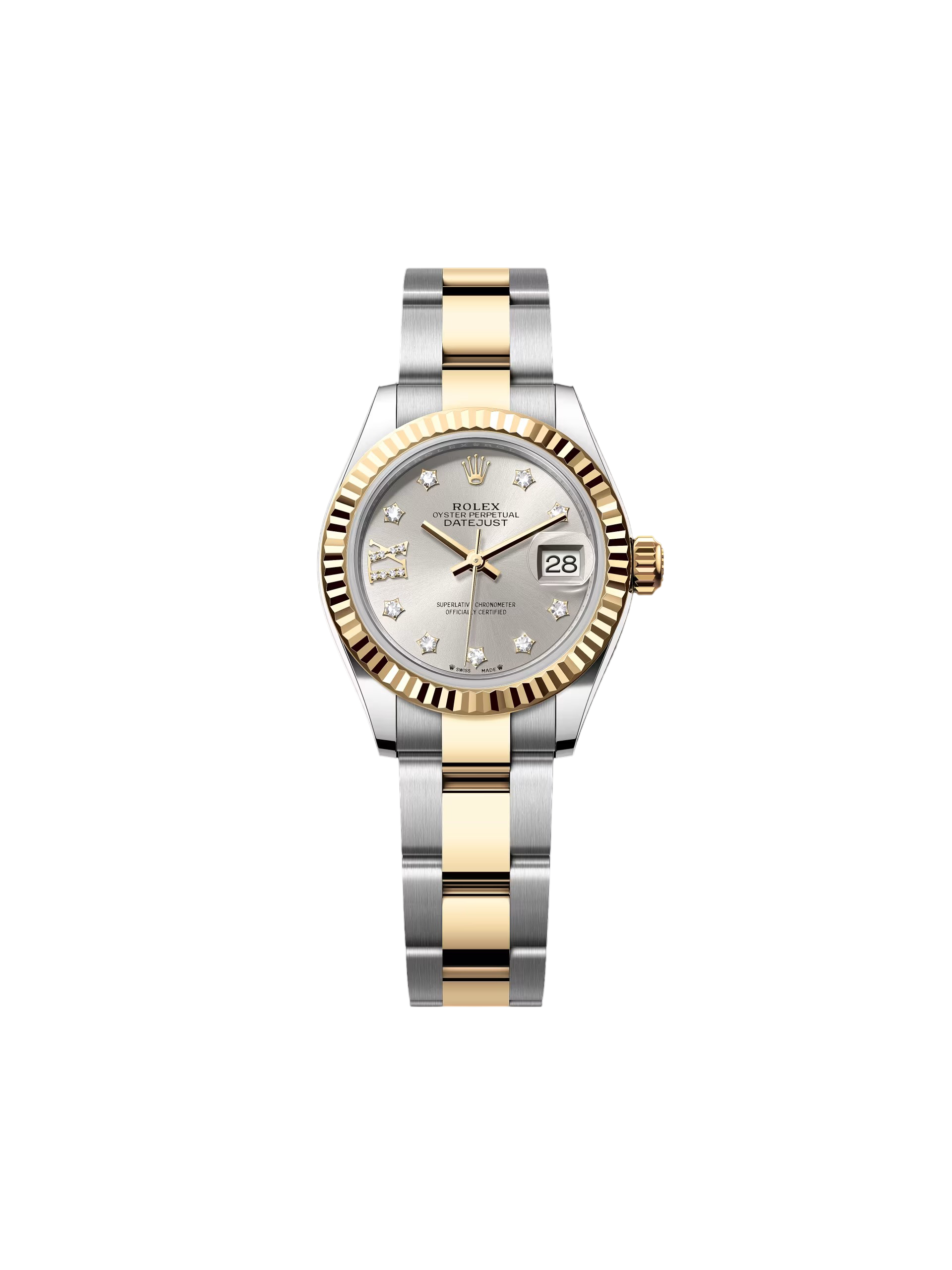020E57E4-06D6-9D87-1A28-0A1C7AE4C4DE.png Rolex Lady-Datejust 28mm 279173 Silver Diamond Dial Oyster Bracelet - Image 1