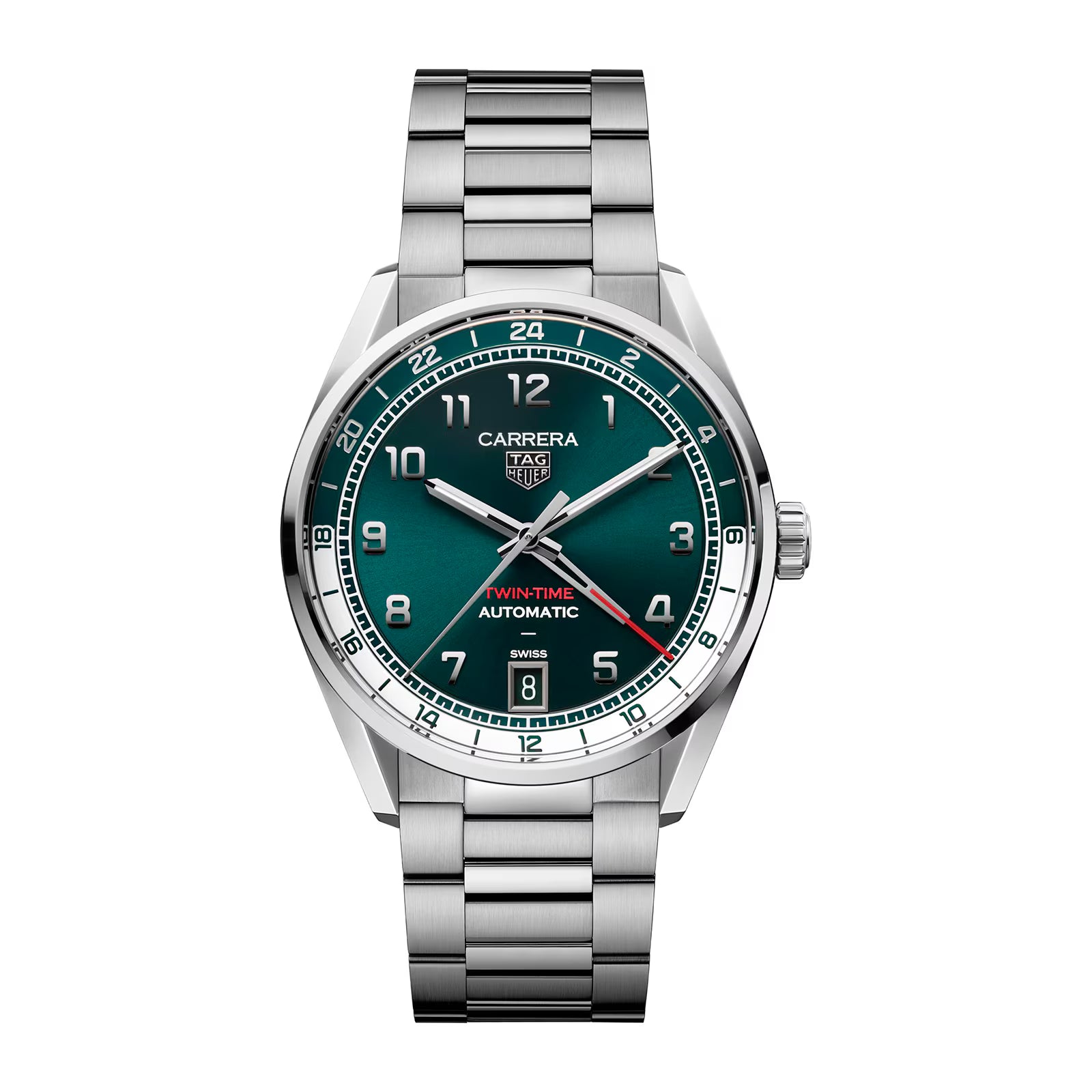 03C1C248-EB15-BCC2-1F8E-294369007842.avif TAG Heuer Carrera Date 41mm Mens Watch Green WDA2114.BA0043 - Image 1