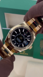 Rolex  Sky-Dweller 42mm 336938-0002 Yellow Gold Black Dial Oyster - Image 9