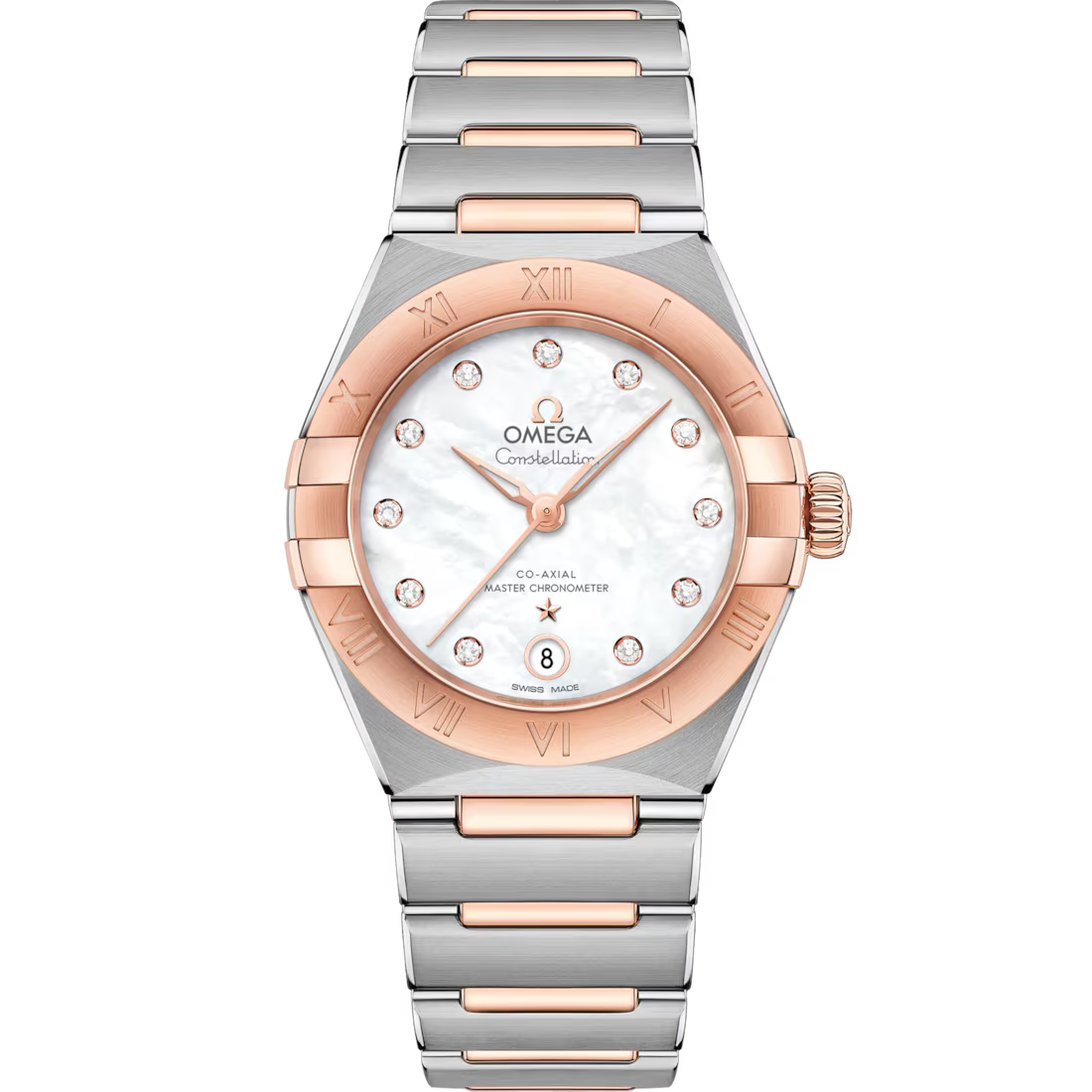 0508A9B0-6A78-32A2-8A49-FDAB3AE2ADE3.avif Omega Constellation Ladies' Selection 29mm steel ‑ Sedna™ gold on steel ‑ Sedna™ gold 131.20.29.20.55.001 - Image 1