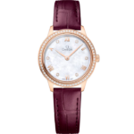 Omega De Ville Prestige 27.5mm White Dial Sedna 18k Rose Gold Strap 434.58.28.60.55.001