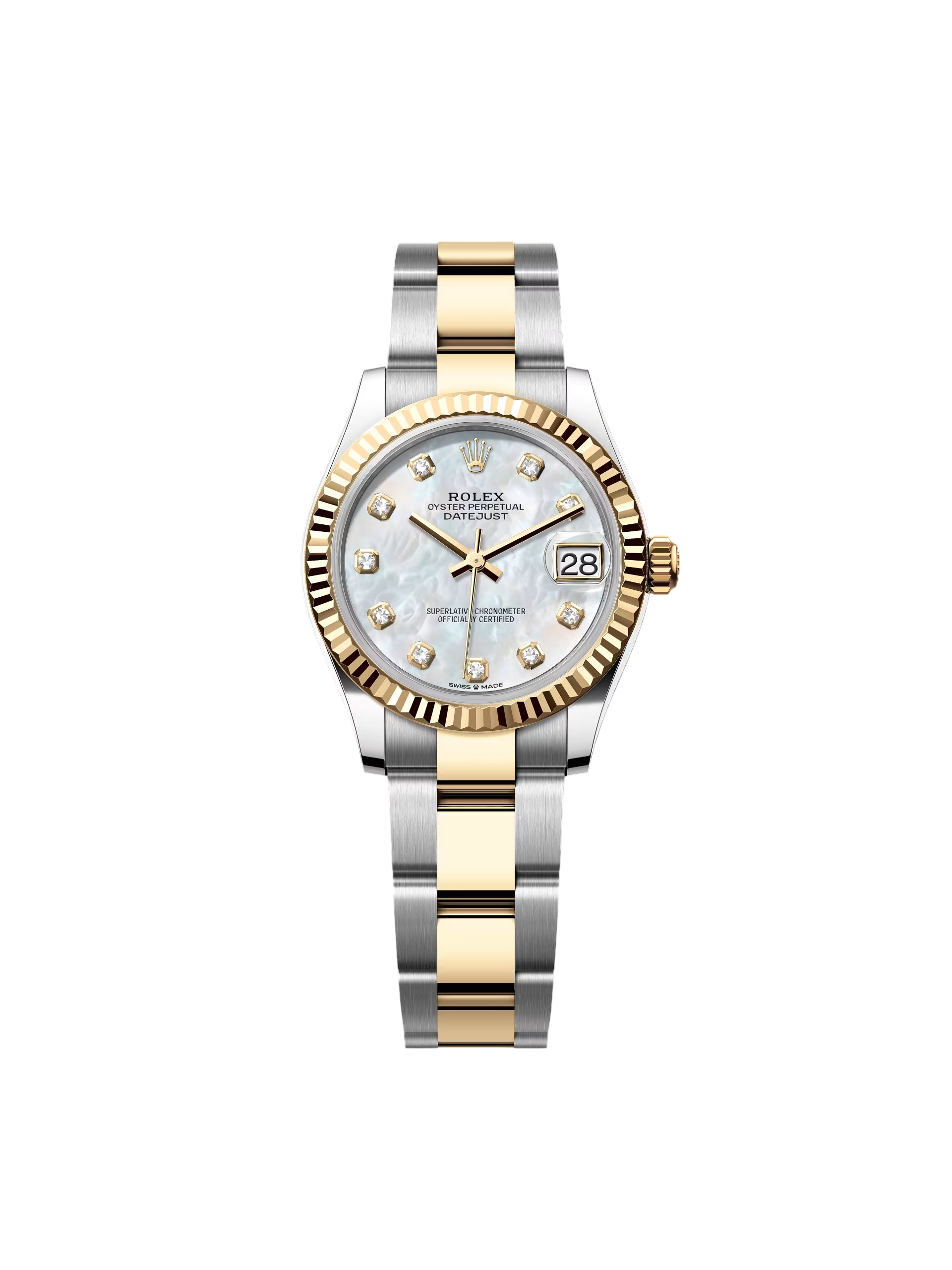 053BDC60-C1D8-0BE1-29B0-B67FDA0BC604.png Rolex Datejust m278273-0027/0028 31mm White Mother-of-Pearl Dial Stainless Steel and Yellow Gold Oyster Watch - Image 1
