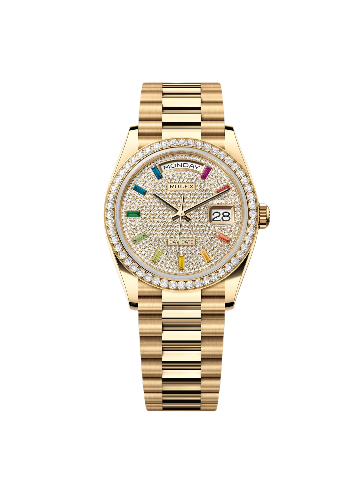 05E83AE9-C8E5-77AD-1EC4-C8A4B3C33B7F.png Rolex Day Date 128348RBR-0030 Diamonds & Sapphires Dia 36mm - Image 1