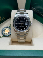 Rolex  Datejust 41mm 126334 Black Diamond Oyster Stainless Steel Mens Watch - Image 3