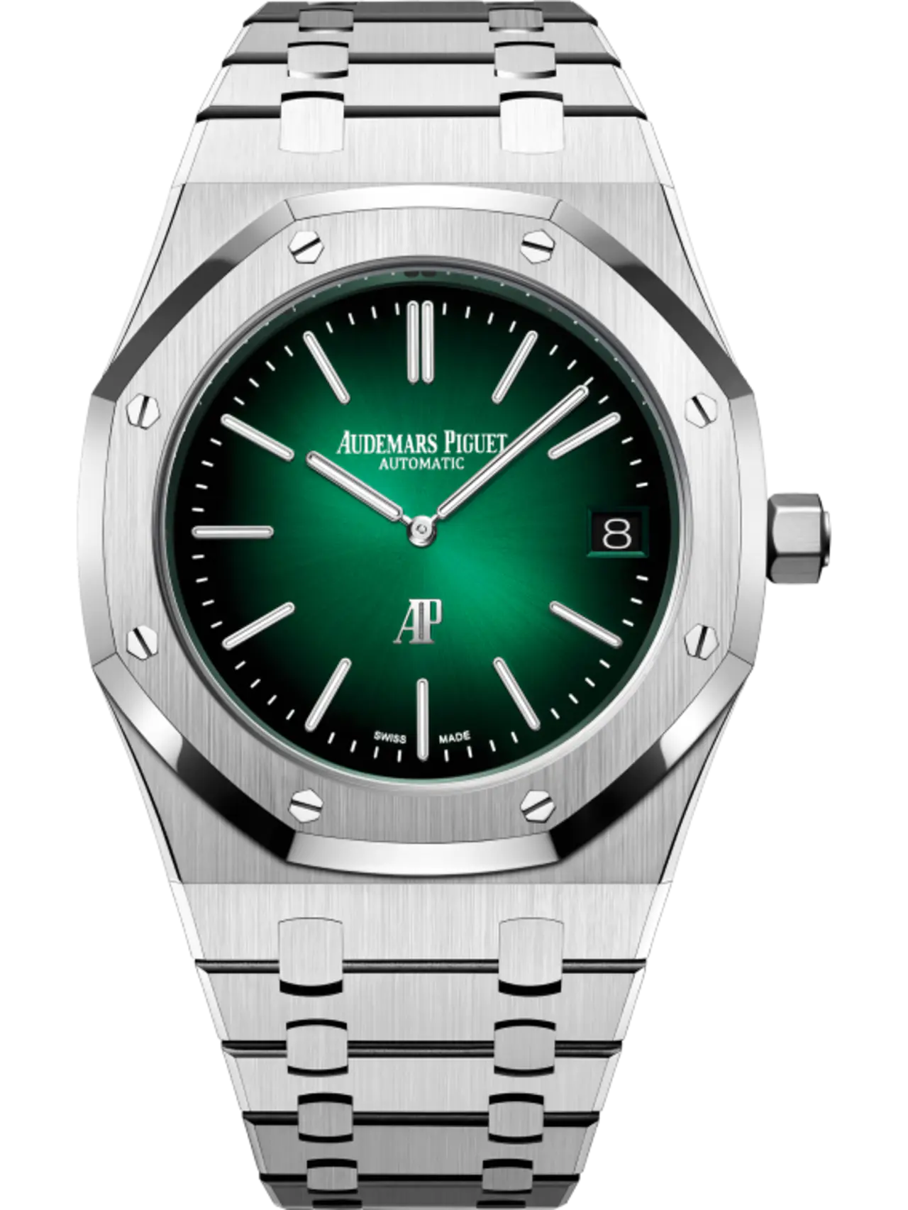 06D4A325-FE81-380F-0BE9-1D35658BA844.png Audemars Piguet Royal Oak Jumbo Smoked Green Dial 39mm - Image 1