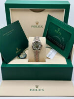 Rolex Lady-Datejust 28mm 279171 Green Diamond Oyster Stainless Steel and Rose Gold - Image 11