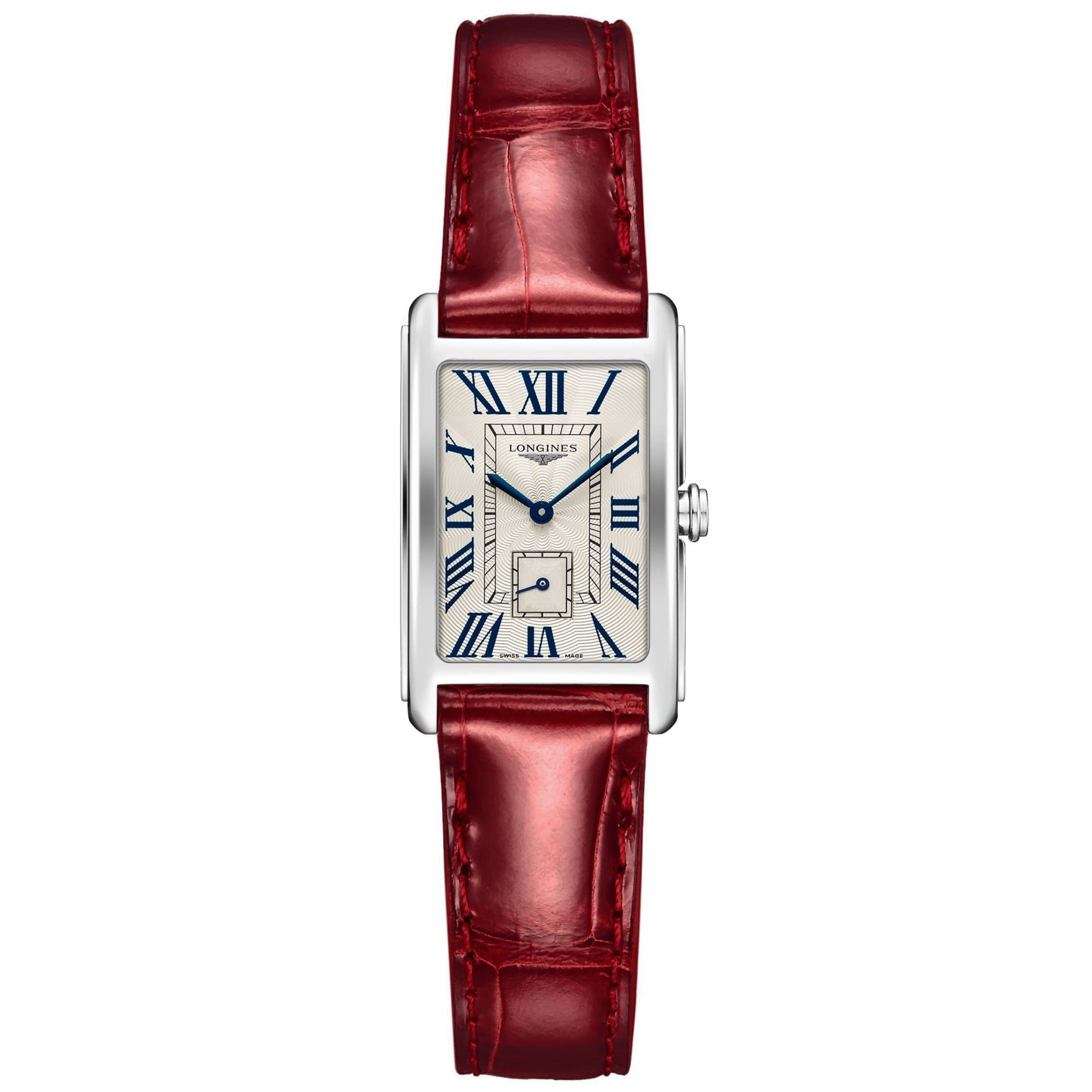 071EBF76-4BB3-0058-1161-08F6AE8578FD.jpg Longines Women's L5.255.4.71.5 Dolcevita Red Leather Watch - Image 1