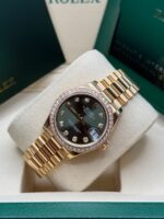 Rolex Datejust m278288RBR-0007 Olive Green 31mm Dial President Bracelet Watch - Image 5