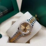Rolex Lady-Datejust 28mm 279383RBR Champagne Diamond Dial Yellow Rolesor Oyster Bracelet - Image 9