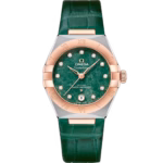 Omega Constellation Ladies' Selection 29mm steel ‑ Sedna™ gold on leather strap 131.23.29.20.99.001