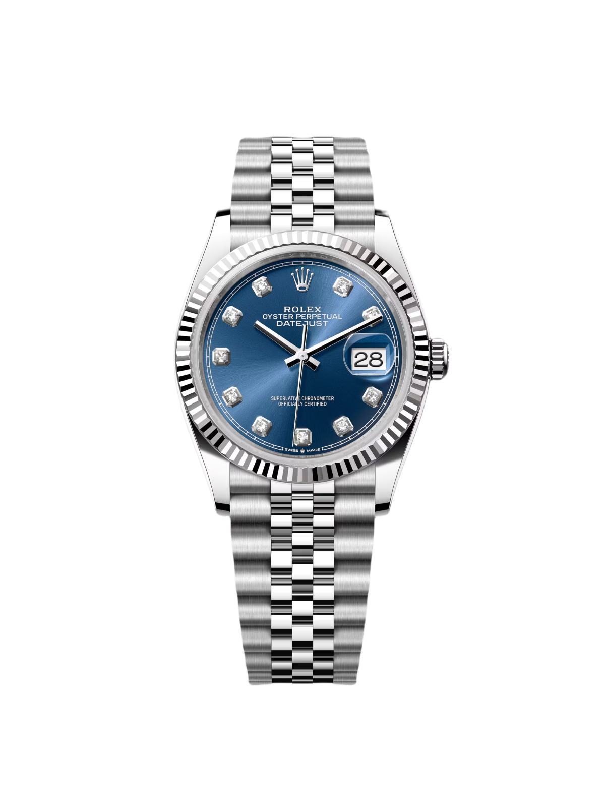 09CCDF89-6862-5C64-57C7-BD2B8D952DB0.png Rolex Datejust 36mm 126234 Blue Diamond Dial Stainless Steel Jubilee Mens Watch - Image 1
