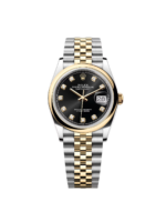 Rolex  Datejust 126203 Black Diamond Dial 36mm Domed Bezel