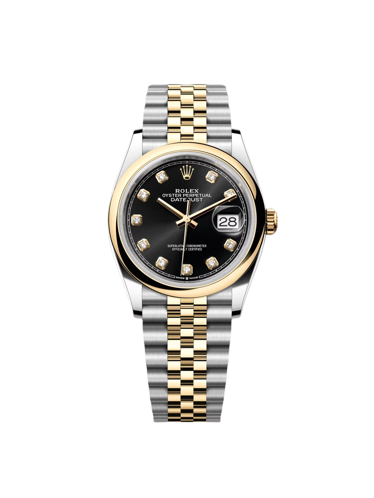 0A942CE3-EA1A-F0C8-FEFF-A3CB4AE6B076.png Rolex Datejust 126203 Black Diamond Dial 36mm Domed Bezel - Image 1