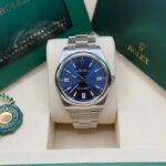 Rolex Oyster Perpetual 41mm 124300-0003 Oyster Perpetual Stainless Steel Blue Index Dial Watch - Image 2