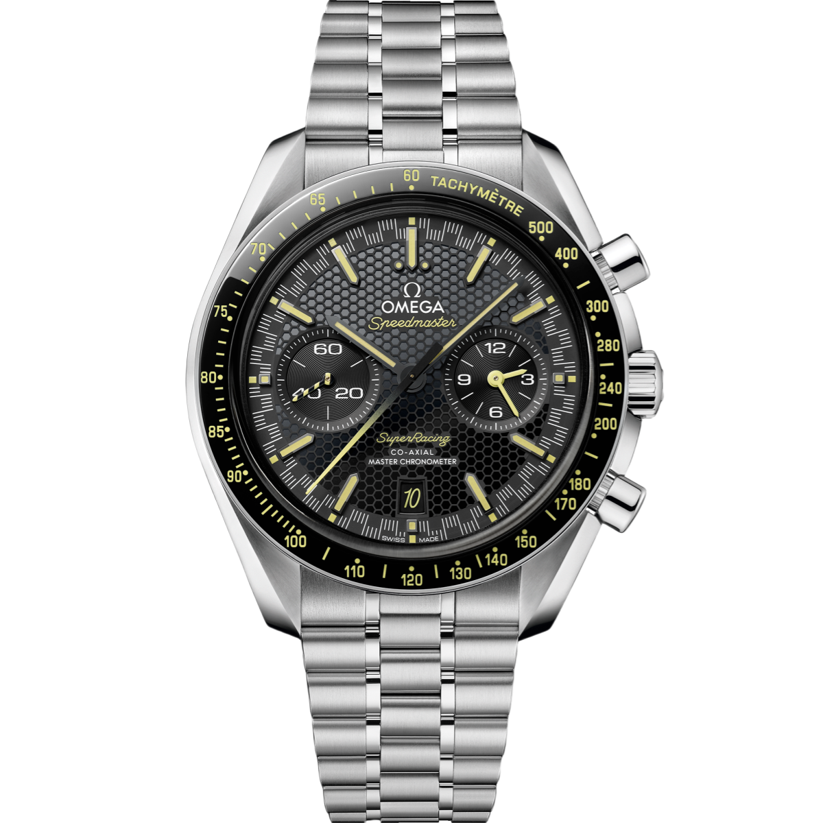 0BB16694-7EFC-E2AB-E0DE-34B1049782B9.png Omega Speedmaster Super Racing Black Dial 44.25mm Stainless Steel Bracelet 329.30.44.51.01.003 - Image 1