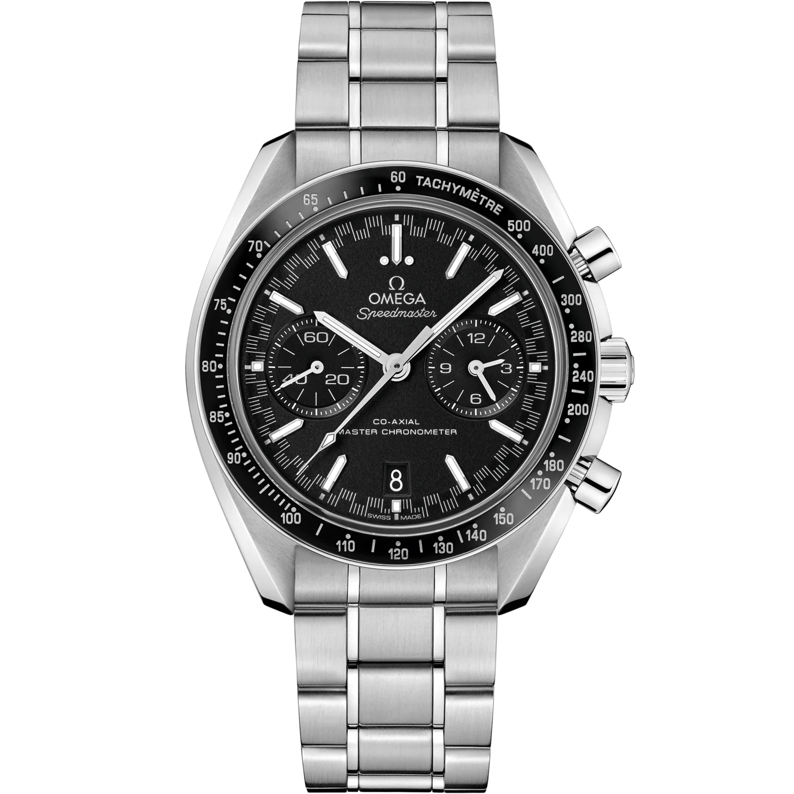 0C5B531E-CDA6-D0D0-ED57-54F529F0E5E0.png Omega Speedmaster Racing Black Dial 44.25mm Stainless Steel Bracelet 329.30.44.51.01.001 - Image 1