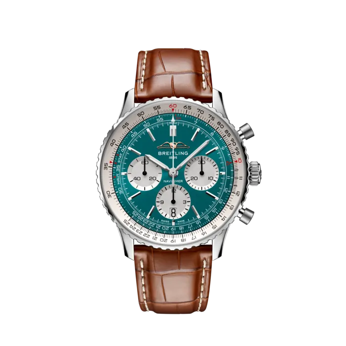 0CDB32A2-44B3-03D7-EA70-2B4D37611787.png BreitlingAB01388A1L1P1 Navitimer B01 Chronograph 43 Cathay Pacific - Image 1