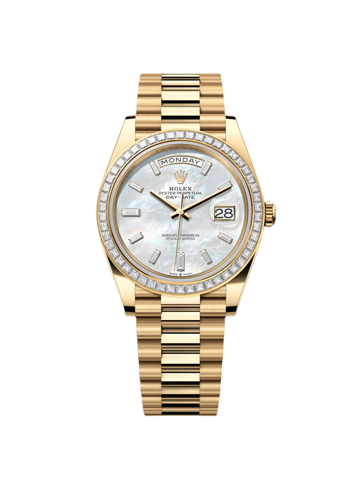 0D28EC89-44A0-51FC-9F1A-BE6CB05A69D7.png Rolex Day-Date 40mm 228398TBR-0043 White Mother-of-Pearl Dial President Watch - Image 1