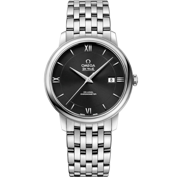0DD56DEE-543F-6357-794E-C46D321A699A.png Omega De Ville Prestige 39.5mm Black Dial Stainless Steel Bracelet 424.10.40.20.01.001 - Image 1