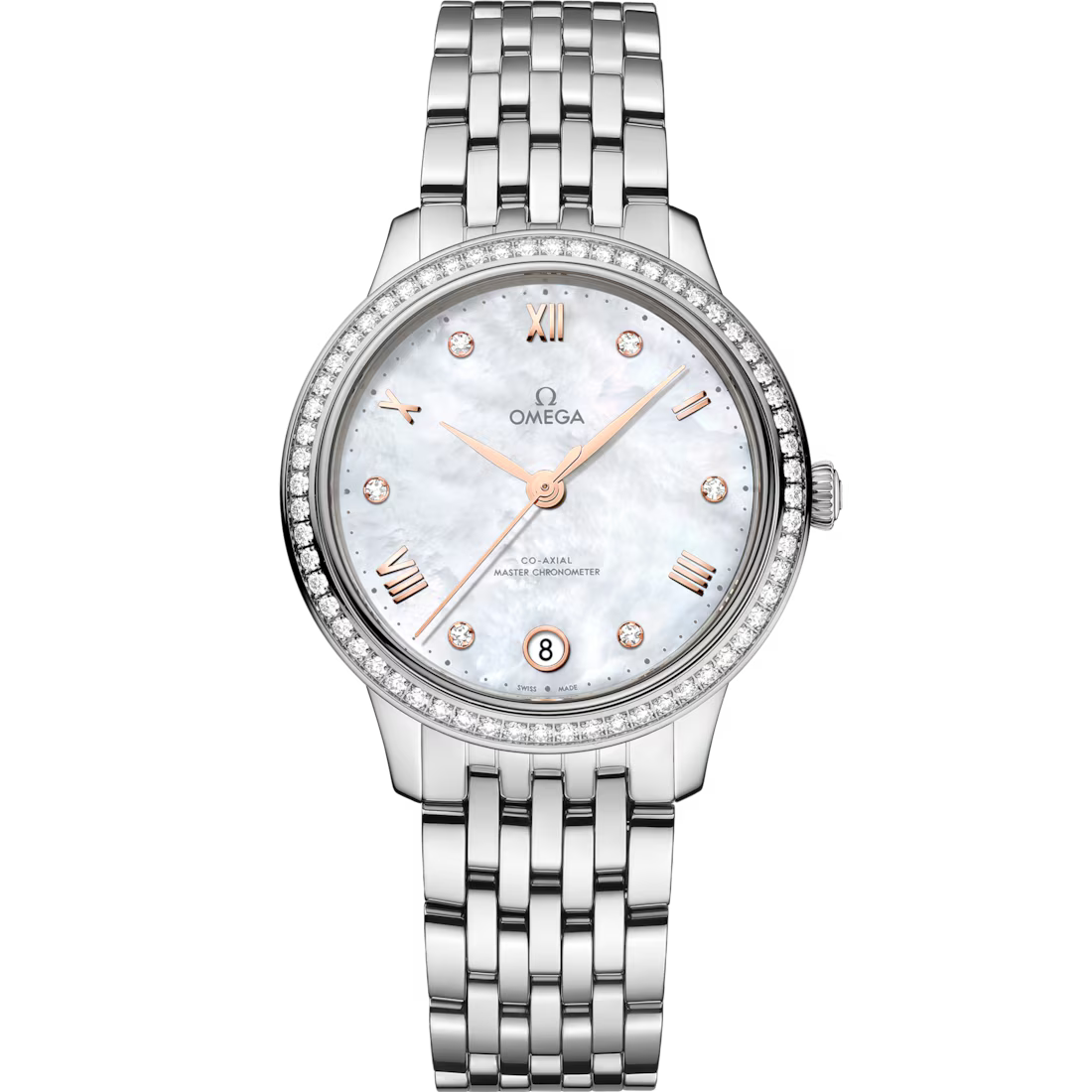 0DF5669B-219F-4DDC-AF88-8375728D8F2D.avif Omega De Ville Prestige, Stainless Steel and Diamond-set, 34mm 434.15.34.20.55.001 - Image 1