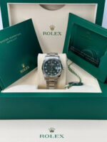 Rolex  Datejust 36mm 126234 Olive Green Palm Motif Diamond Dial Jubilee Stainless Steel Watch - Image 7