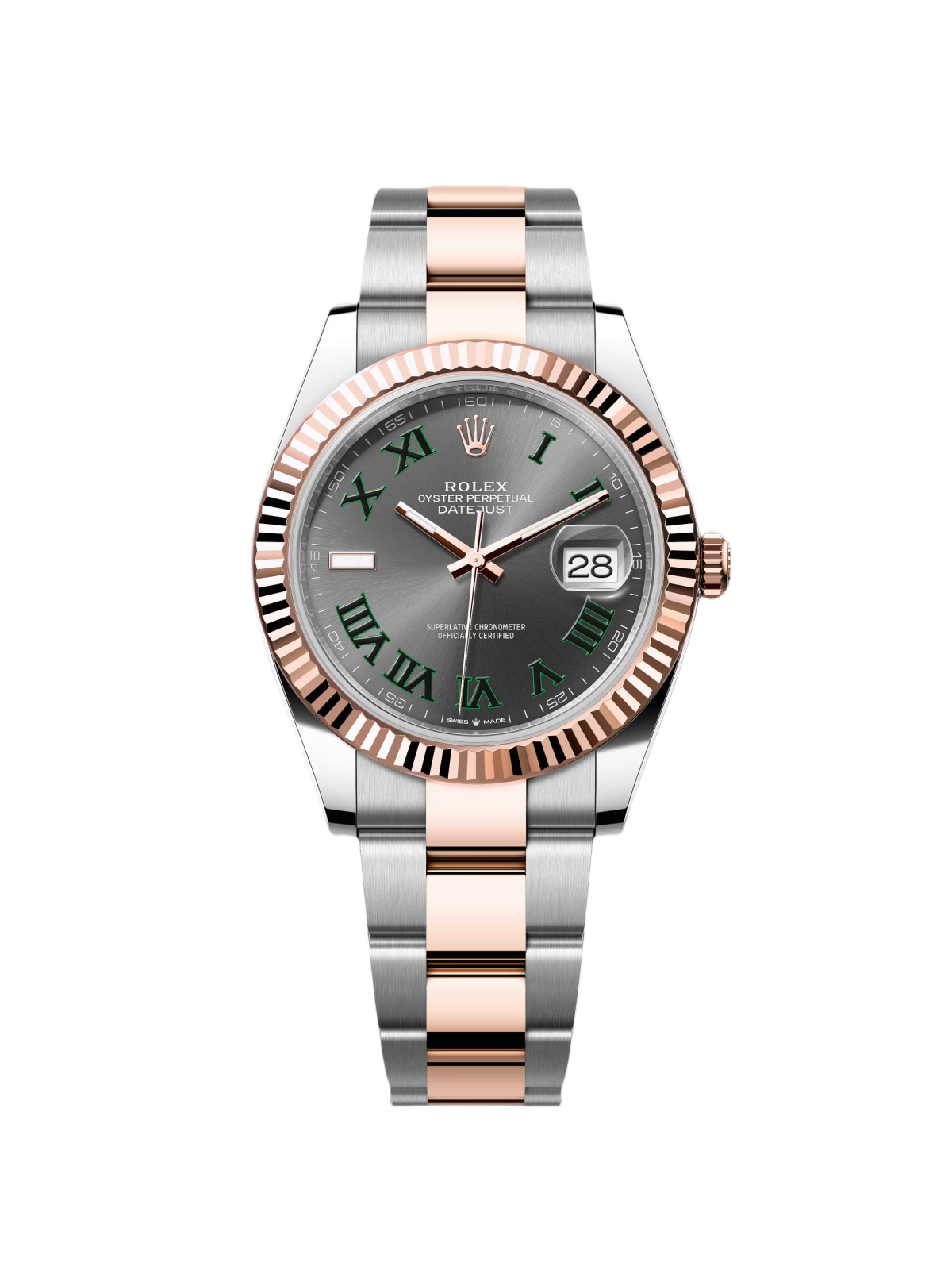 0E4E325D-8DBC-706A-2BC0-6138A6708A9C.png Rolex Datejust 41mm 126331 Oyster Band Steel and Everose Gold Men’s Watch - Image 1