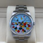 Rolex 124300-0008 Oyster Perpetual 41mm Turquoise blue Celebration Dial - Image 3