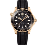 Omega Seamaster Diver 300M Master Co-Axial 42mm Moonshine Gold / Black / Rubber 210.62.42.20.01.003