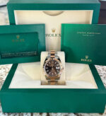 Rolex Datejust 41mm 126301 Chocolate Index Oyster Steel and Everose Gold Watch - Image 11