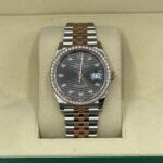 Rolex  Datejust 36mm 126281 Slate Fluted Motif Diamond Dial Diamond Bezel and Oyster Bracelet - Image 12