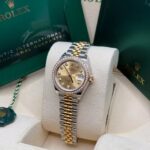 Rolex Lady-Datejust 28mm 279383RBR Champagne Diamond Dial Yellow Rolesor Oyster Bracelet - Image 5