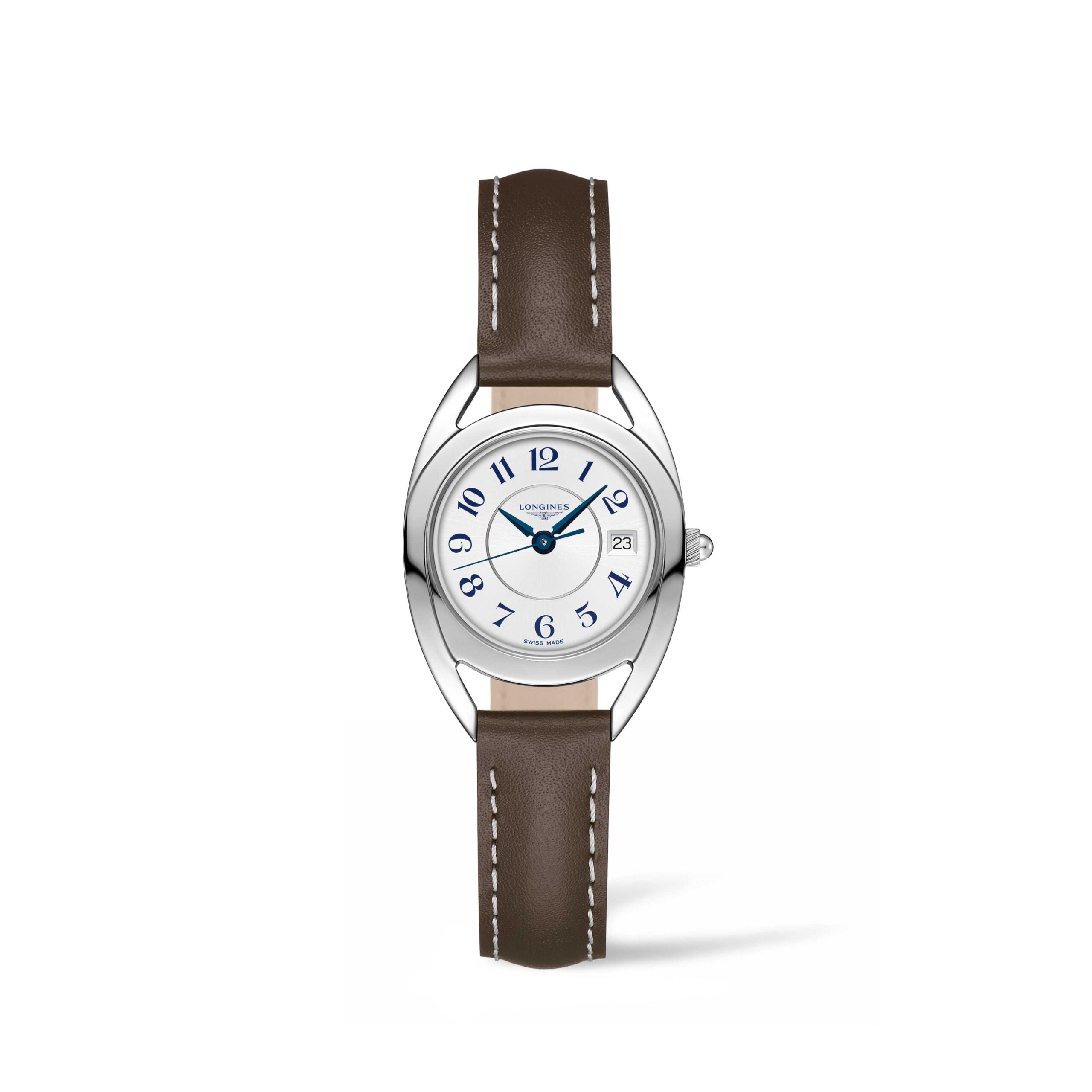 0F8D8985-08AF-AD12-1117-26AB07B2CB87.jpg Longines Women's L6.136.4.73.2 Equestrian Brown Leather Watch - Image 1