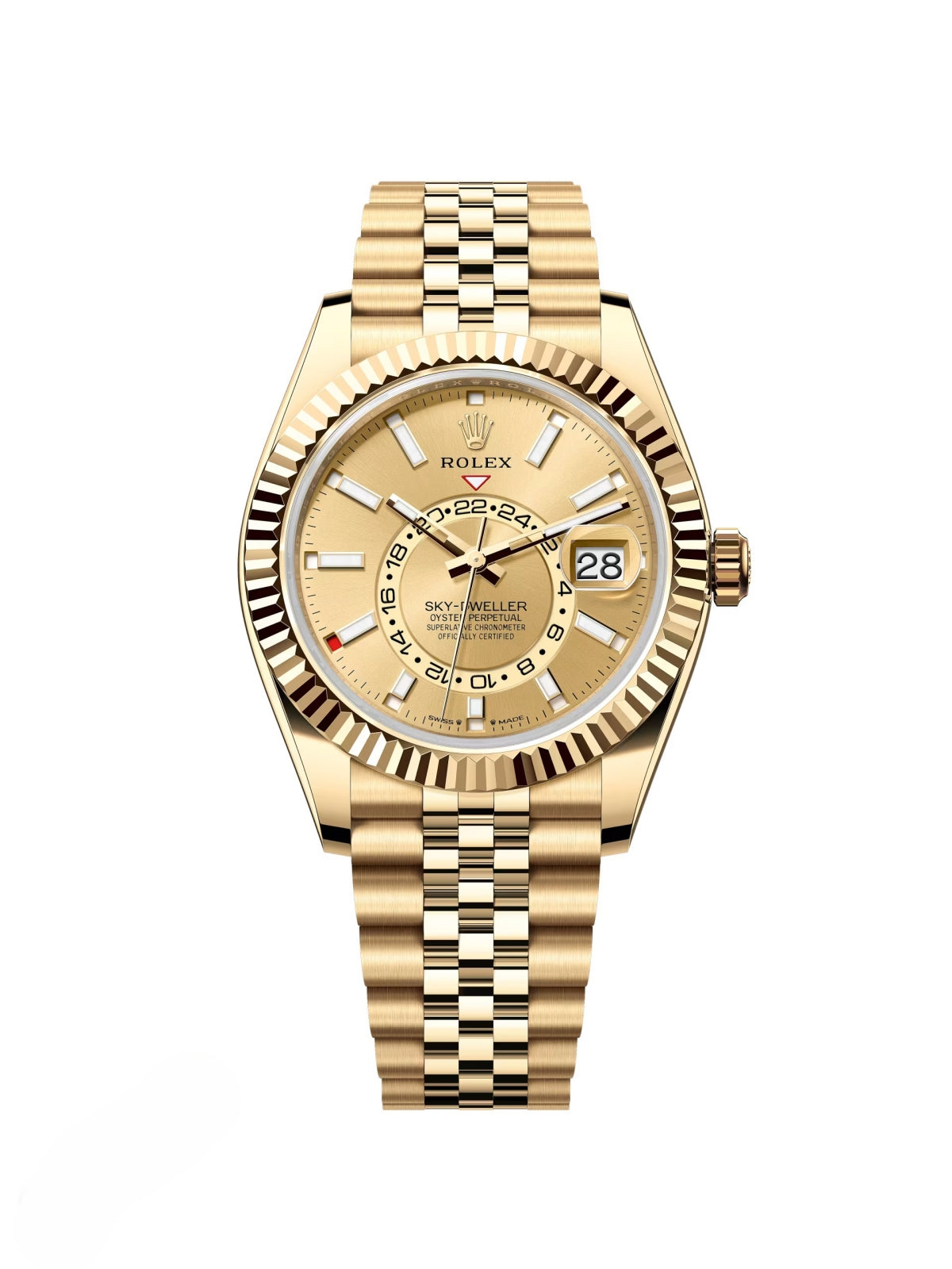 0FC05313-E2DE-054B-8F5D-41562F807496.jpg Rolex Sky-Dweller 42mm 336938-0004 Yellow Gold Champagne Dial Jubilee - Image 1
