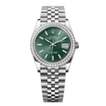 Rolex  Datejust 36mm 126284 Green Dial Jubilee Bracelet