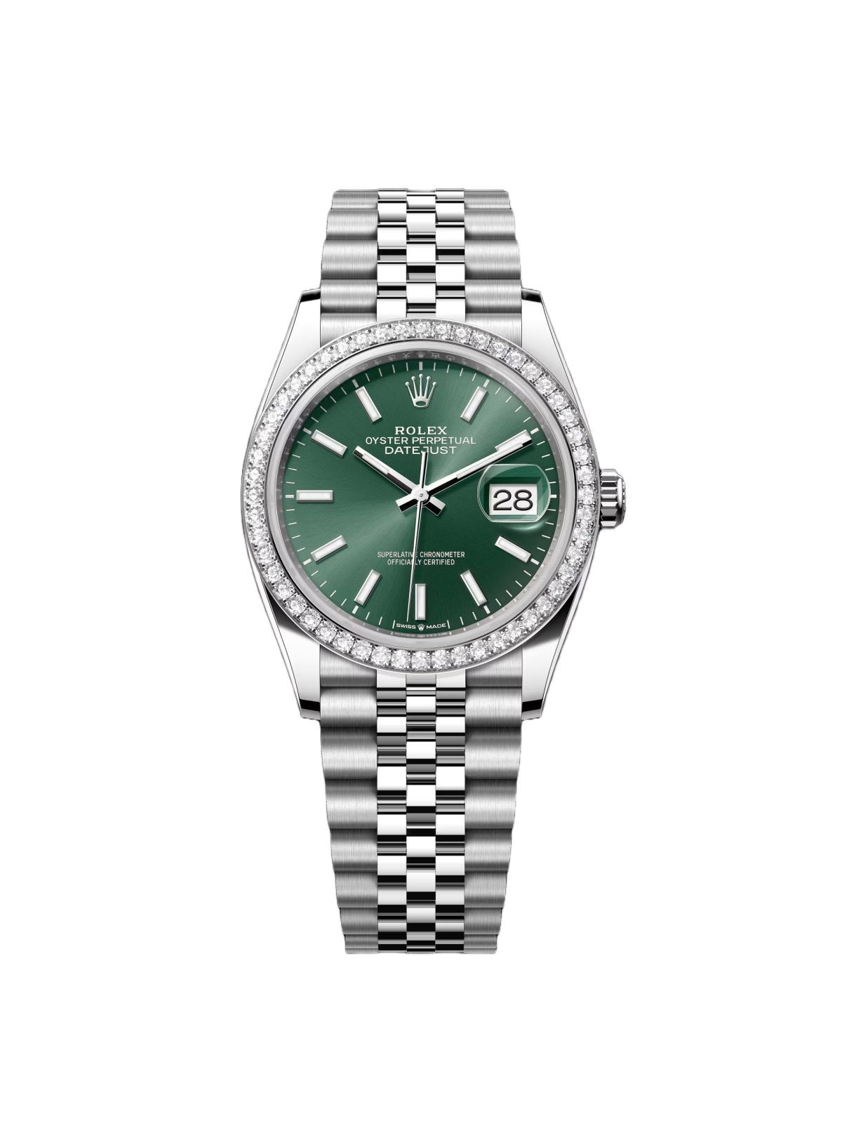 0FE7F9F1-B63C-0A8C-354A-C6A661625F52.png Rolex Datejust 36mm 126284 Green Dial Jubilee Bracelet - Image 1