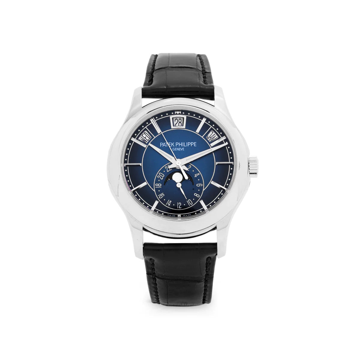 10199AF5-9886-B85D-D603-8DA8EB1A1CB8.jpg PATEK PHILIPPE 2020 SKU#0006308 COMPLICATIONS MOON PHASE 5205G-013 BLUE - Image 1