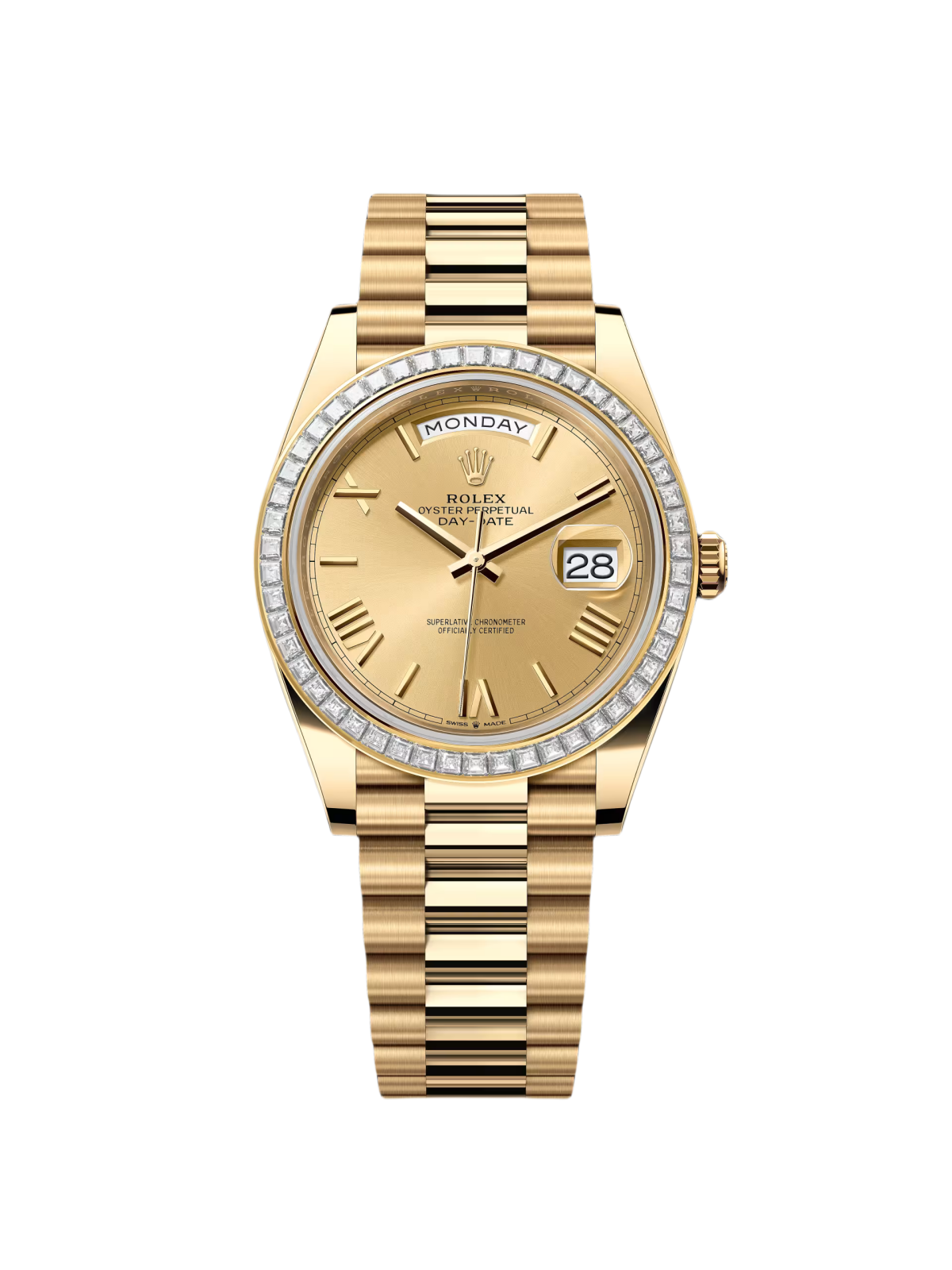 10E1C310-0DFC-8410-3DFF-D03CE81EDA36_6a0ca0f8-2f9c-4a59-aa16-f3ae77abd303.png Rolex Day-Date 40mm 228398TBR-0003 Champagne Dial President Watch - Image 1