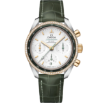 Omega Speedmaster 38 Silver Dial 38mm with Diamonds Stainless Steel 18k Yellow Gold Strap 324.28.38.50.02.001