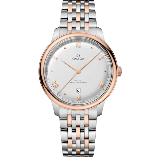 115267FF-A9A3-8ED9-8FF2-B795E72FD00A.png Omega De Ville Prestige 40 mm Silver Dial Stainless Steel and Sedna™ 18k Rose Gold Bracelet 434.20.40.20.02.001 - Image 1