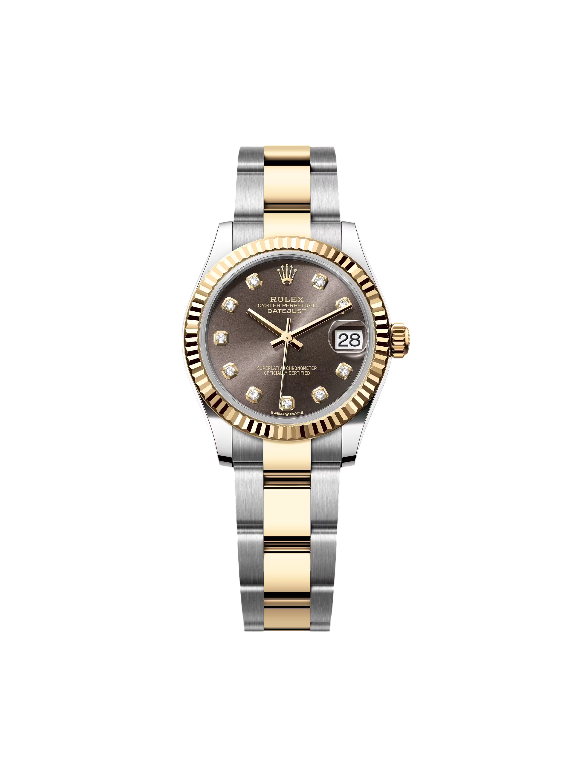 1179479B-A70E-CD9D-E453-E5B371CFE517.png Rolex Datejust m278273-0021/0022 31mm Dark Grey Dial Stainless Steel and Yellow Gold Oyster Watch - Image 1