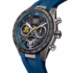 TAG Heuer Carerra Chronograph Tourbillon Extreme Sport X Senna 44mm Limited Editon Mens Watch Blue CBU5081.FT6274 - Image 2