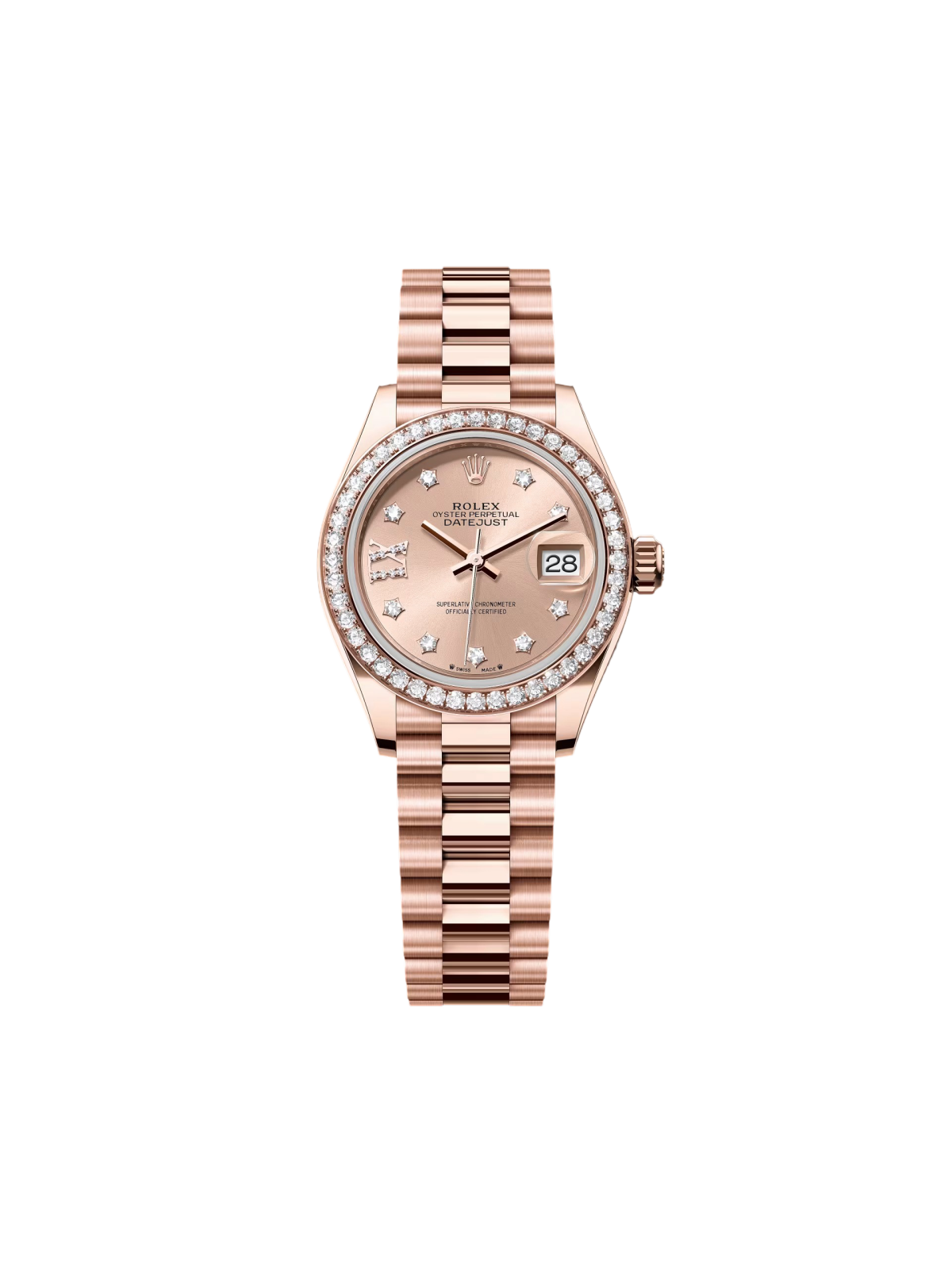11F169D1-1590-EDDB-6844-C1C7B8790354.png Rolex Lady-Datejust 28mm 279135RBR Rose Diamond Dial Jubilee Bracelet - Image 1
